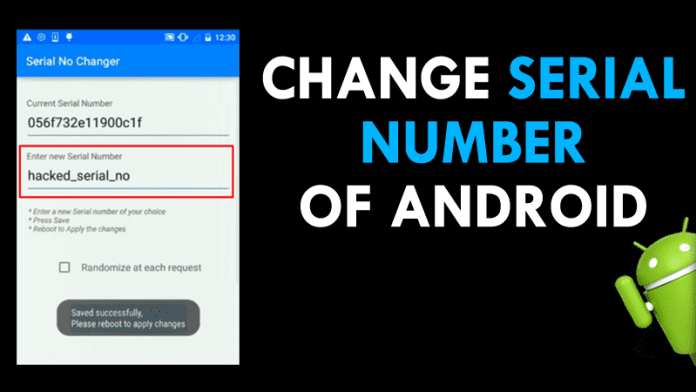 Change serial number android adb
